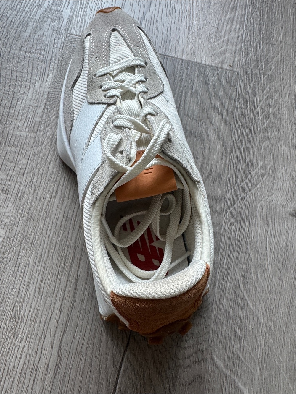 adidas Cream and Tan Retro Runner Sneakers 327 style - Picture 4 of 12